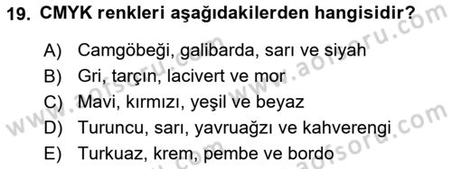 Web Grafik Tasarımı Dersi 2017 - 2018 Yılı 3 Ders Sınav Soruları 19. Soru