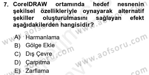Web Grafik Tasarımı Dersi 2017 - 2018 Yılı 3 Ders Sınav Soruları 7. Soru
