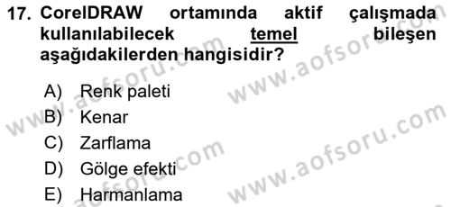 Web Grafik Tasarımı Dersi 2017 - 2018 Yılı (Vize) Ara Sınav Soruları 17. Soru