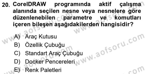 Web Grafik Tasarımı Dersi 2017 - 2018 Yılı (Vize) Ara Sınav Soruları 20. Soru
