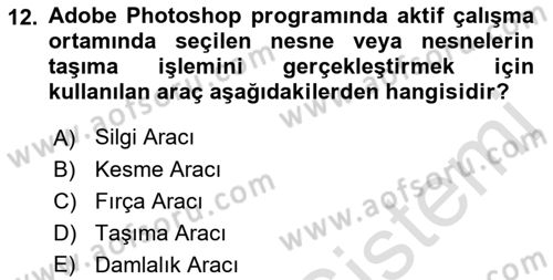 Web Grafik Tasarımı Dersi 2018 - 2019 Yılı 3 Ders Sınav Soruları 12. Soru