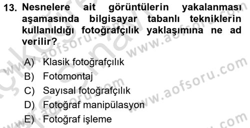 Web Grafik Tasarımı Dersi 2018 - 2019 Yılı 3 Ders Sınav Soruları 13. Soru
