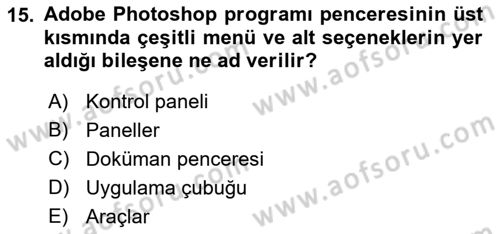 Web Grafik Tasarımı Dersi 2018 - 2019 Yılı 3 Ders Sınav Soruları 15. Soru