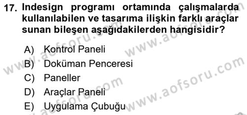 Web Grafik Tasarımı Dersi 2018 - 2019 Yılı 3 Ders Sınav Soruları 17. Soru