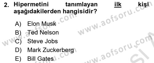 Web Grafik Tasarımı Dersi 2018 - 2019 Yılı 3 Ders Sınav Soruları 2. Soru
