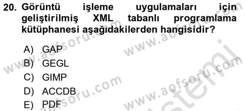 Web Grafik Tasarımı Dersi 2018 - 2019 Yılı 3 Ders Sınav Soruları 20. Soru