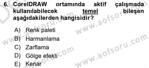 Web Grafik Tasarımı Dersi 2018 - 2019 Yılı 3 Ders Sınav Soruları 6. Soru