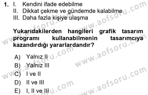 Web Grafik Tasarımı Dersi 2018 - 2019 Yılı (Vize) Ara Sınav Soruları 1. Soru