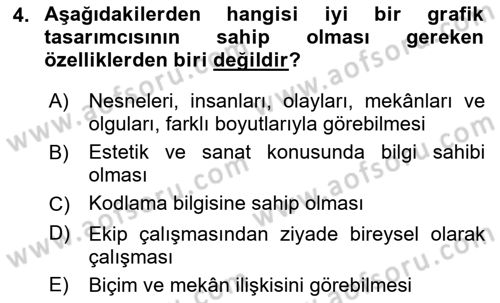 Web Grafik Tasarımı Dersi 2018 - 2019 Yılı (Vize) Ara Sınav Soruları 4. Soru