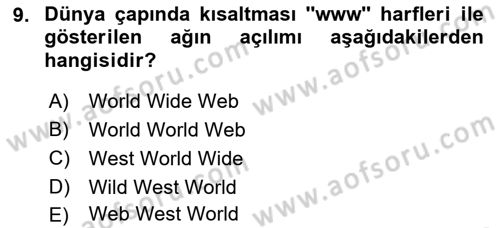 Web Grafik Tasarımı Dersi 2018 - 2019 Yılı (Vize) Ara Sınav Soruları 9. Soru