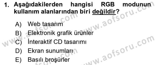 Web Grafik Tasarımı Dersi 2018 - 2019 Yılı (Final) Dönem Sonu Sınav Soruları 1. Soru