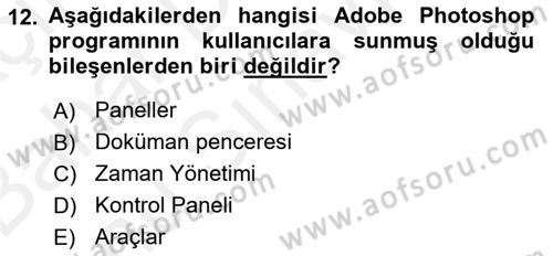 Web Grafik Tasarımı Dersi 2018 - 2019 Yılı (Final) Dönem Sonu Sınav Soruları 12. Soru