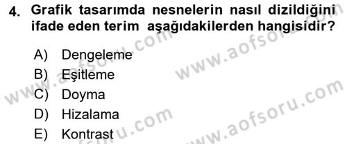Web Grafik Tasarımı Dersi 2022 - 2023 Yılı Yaz Okulu Sınav Soruları 4. Soru