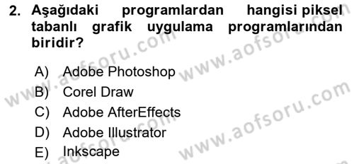 Web Grafik Tasarımı Dersi 2023 - 2024 Yılı (Vize) Ara Sınav Soruları 2. Soru