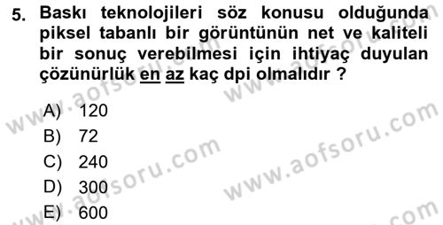 Web Grafik Tasarımı Dersi 2023 - 2024 Yılı (Vize) Ara Sınav Soruları 5. Soru