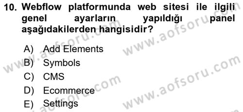 Web Grafik Tasarımı Dersi 2023 - 2024 Yılı (Final) Dönem Sonu Sınav Soruları 10. Soru