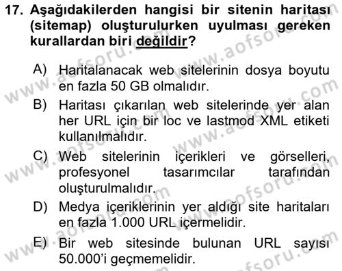 Web Grafik Tasarımı Dersi 2023 - 2024 Yılı (Final) Dönem Sonu Sınav Soruları 17. Soru