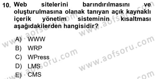 Web Grafik Tasarımı Dersi 2023 - 2024 Yılı Yaz Okulu Sınav Soruları 10. Soru