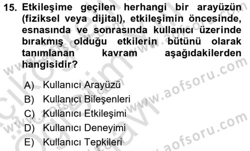 Web Grafik Tasarımı Dersi 2023 - 2024 Yılı Yaz Okulu Sınav Soruları 15. Soru