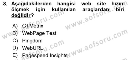 Web Grafik Tasarımı Dersi 2024 - 2025 Yılı (Vize) Ara Sınav Soruları 8. Soru