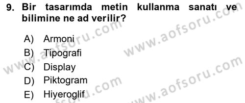 Web Grafik Tasarımı Dersi 2024 - 2025 Yılı (Vize) Ara Sınav Soruları 9. Soru
