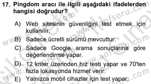 Web Grafik Tasarımı Dersi 2024 - 2025 Yılı (Final) Dönem Sonu Sınav Soruları 17. Soru