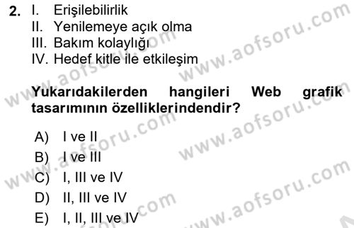 Web Grafik Tasarımı Dersi 2024 - 2025 Yılı (Final) Dönem Sonu Sınav Soruları 2. Soru