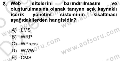 Web Grafik Tasarımı Dersi 2024 - 2025 Yılı (Final) Dönem Sonu Sınav Soruları 8. Soru