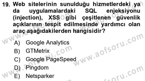 Web Grafik Tasarımı Dersi 2024 - 2025 Yılı Yaz Okulu Sınav Soruları 19. Soru