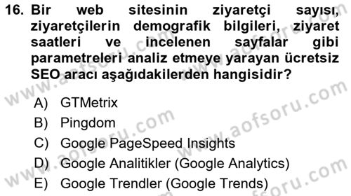 Web Grafik Tasarımı Dersi 2025 - 2026 Yılı (Final) Dönem Sonu Sınav Soruları 16. Soru