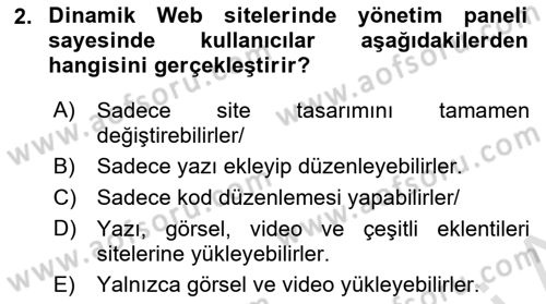 Web Grafik Tasarımı Dersi 2025 - 2026 Yılı (Final) Dönem Sonu Sınav Soruları 2. Soru