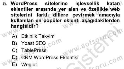 Web Grafik Tasarımı Dersi 2025 - 2026 Yılı (Final) Dönem Sonu Sınav Soruları 5. Soru