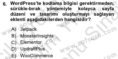 Web Grafik Tasarımı Dersi 2025 - 2026 Yılı (Final) Dönem Sonu Sınav Soruları 6. Soru