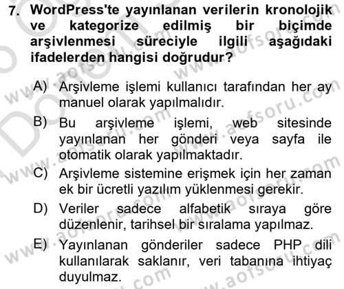 Web Grafik Tasarımı Dersi 2025 - 2026 Yılı (Final) Dönem Sonu Sınav Soruları 7. Soru