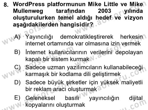 Web Grafik Tasarımı Dersi 2025 - 2026 Yılı (Final) Dönem Sonu Sınav Soruları 8. Soru