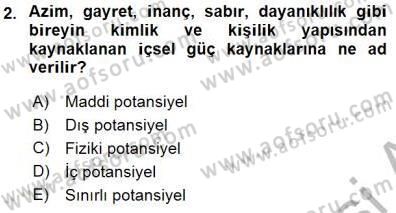 Bakım Elemanı Yetiştirme Ve Geliştirme 1 Dersi 2015 - 2016 Yılı (Final) Dönem Sonu Sınav Soruları 2. Soru