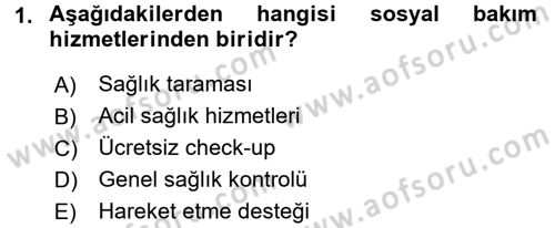 Bakım Elemanı Yetiştirme Ve Geliştirme 1 Dersi 2016 - 2017 Yılı (Final) Dönem Sonu Sınav Soruları 1. Soru