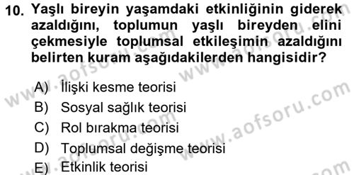 Bakım Elemanı Yetiştirme Ve Geliştirme 1 Dersi 2016 - 2017 Yılı (Final) Dönem Sonu Sınav Soruları 10. Soru