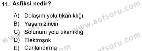 Bakım Elemanı Yetiştirme Ve Geliştirme 1 Dersi 2016 - 2017 Yılı (Final) Dönem Sonu Sınav Soruları 11. Soru