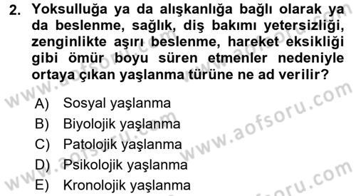 Bakım Elemanı Yetiştirme Ve Geliştirme 1 Dersi 2016 - 2017 Yılı (Final) Dönem Sonu Sınav Soruları 2. Soru