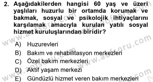 Bakım Elemanı Yetiştirme Ve Geliştirme 1 Dersi 2017 - 2018 Yılı (Final) Dönem Sonu Sınavı 2. Soru