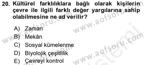 Bakım Elemanı Yetiştirme Ve Geliştirme 1 Dersi 2017 - 2018 Yılı (Final) Dönem Sonu Sınav Soruları 20. Soru