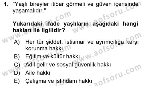 Bakım Elemanı Yetiştirme Ve Geliştirme 1 Dersi 2020 - 2021 Yılı Yaz Okulu Sınavı 1. Soru