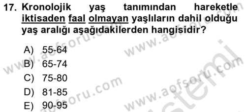 Bakım Elemanı Yetiştirme Ve Geliştirme 1 Dersi Ara Sınavı Deneme Sınav Soruları 17. Soru
