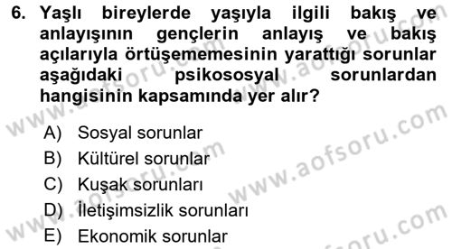 Bakım Elemanı Yetiştirme Ve Geliştirme 1 Dersi 2021 - 2022 Yılı (Final) Dönem Sonu Sınav Soruları 6. Soru
