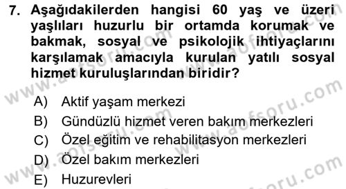 Bakım Elemanı Yetiştirme Ve Geliştirme 1 Dersi 2022 - 2023 Yılı (Vize) Ara Sınav Soruları 7. Soru