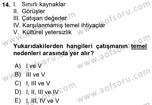 Bakım Elemanı Yetiştirme Ve Geliştirme 1 Dersi 2022 - 2023 Yılı (Final) Dönem Sonu Sınavı 14. Soru