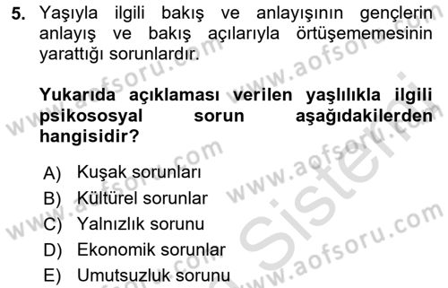 Bakım Elemanı Yetiştirme Ve Geliştirme 1 Dersi 2022 - 2023 Yılı (Final) Dönem Sonu Sınavı 5. Soru