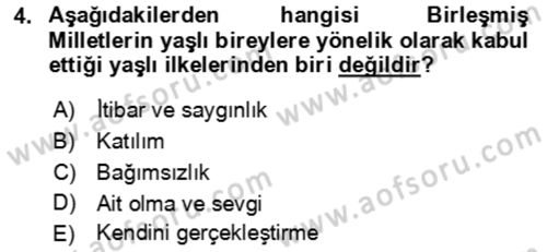 Bakım Elemanı Yetiştirme Ve Geliştirme 1 Dersi 2022 - 2023 Yılı Yaz Okulu Sınav Soruları 4. Soru