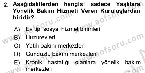 Bakım Elemanı Yetiştirme Ve Geliştirme 1 Dersi 2024 - 2025 Yılı (Vize) Ara Sınavı 2. Soru